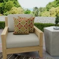 thumbnail image 4 of Jordan Manufacturing 16" x 16" Adonis Jewel Crimson Medallion Square Outdoor Throw Pillow (2 Pack), 4 of 14