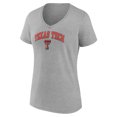 thumbnail image 2 of Women's Fanatics Heather Gray Texas Tech Red Raiders Campus V-Neck T-Shirt, 2 of 3