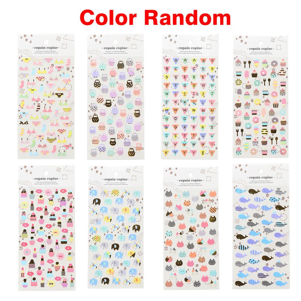 2 packs new kawaii cute cartoon pattern diary stickers kawaii diy
