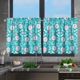 thumbnail image 3 of Dog Paw Bone Window Treatment 36 inches Kitchen Tiers Curtains Cute Half Curtains Kitchen Rod Pocket, 3 of 6