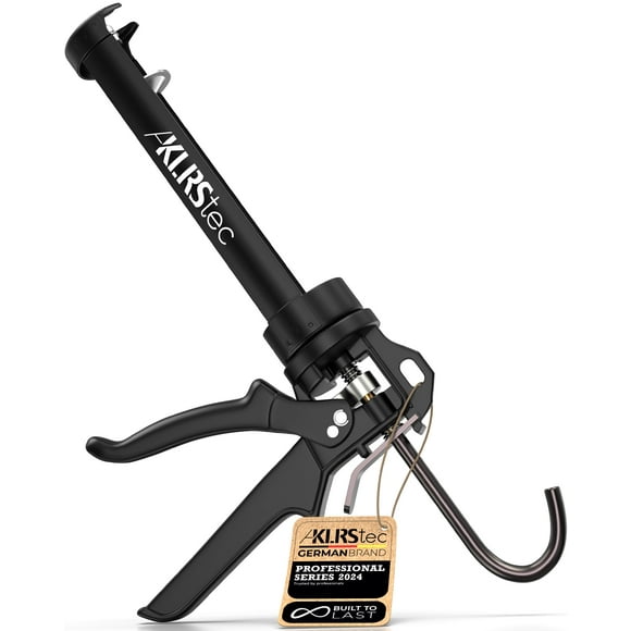 KLRStec Professional Caulking Gun [25:1 Thrust Ratio] Heavy Duty Caulk Gun for All Standard 10oz / 300ml / 1/10 Gallon Sealant and Adhesive Cartridges