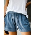 thumbnail image 2 of Doublju Women's Elastic Waist Comfy Casual Shorts with Pockets, 2 of 4
