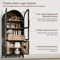 thumbnail image 4 of MIDOQIN 71" Tall Arched Bookshelf, Modern Farmhouse Arch Bookcase with Open & Adjustable Shelves, Hidden Drawer, 4 of 10