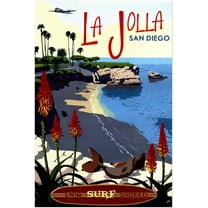 La Jolla - San Diego - Vintage Travel Poster, Retro Posters (8x12Inches(US/CANonly))