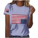 thumbnail image 1 of Tops de Cuello Redondo para las Mujeres de Manga Corta Impresa Casual, Camiseta de Moda para Uso Diario Y de Fiesta, 1 of 5