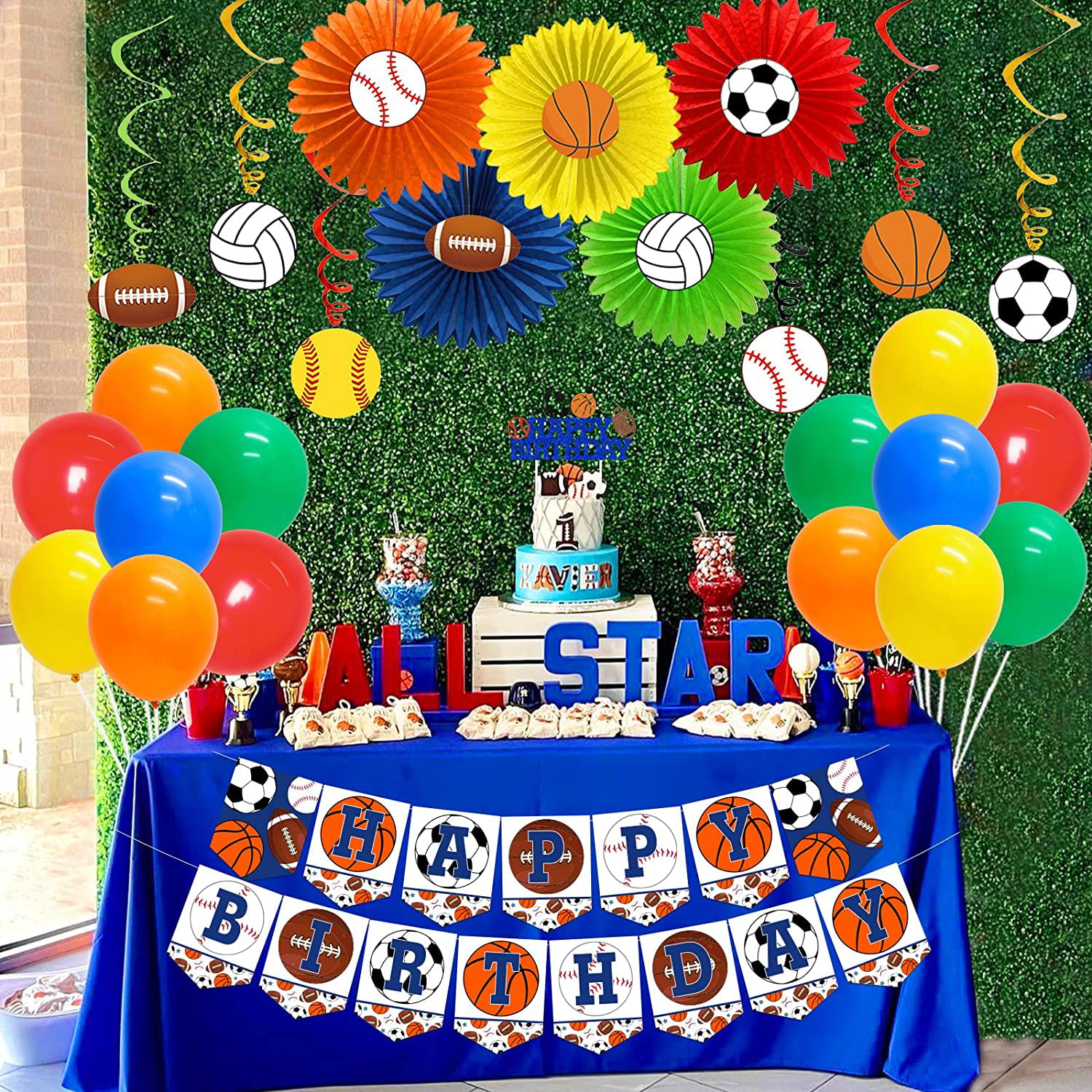 All Star Sports themed 1st birthday cake | Sports birthday cakes, Sports  themed cakes, Sports themed birthday party