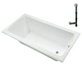 thumbnail image 5 of Streamline N-4360-751-CH 66 in. x 34 in. Acrylic Soaking Drop-In Bathtub in Glossy White, With External Drain in Polished Chrome, 5 of 12