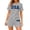 Z-Grey249, variant on Women's 2 Piece Outfit Sets Independence Day Crew Neck Summer Short Sleeve Top And Elastic Waist Shorts With Letter And American Flag Print Comfortable Clothing Set