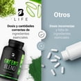 thumbnail image 4 of Greens Blend 180c Espirulina Moringa Weathgrass B Life BLIFE Cápsulas, 4 of 8
