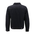 thumbnail image 2 of Red Label Men’s Premium Casual Faded Denim Jean Button Up Cotton Slim Fit Jacket (Black, L), 2 of 3