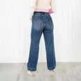 thumbnail image 4 of Hvot&aat Women Straight Wide Leg Jeans High Waist Button Zipper Denim Pants Washed Pants With Pocket, 4 of 7