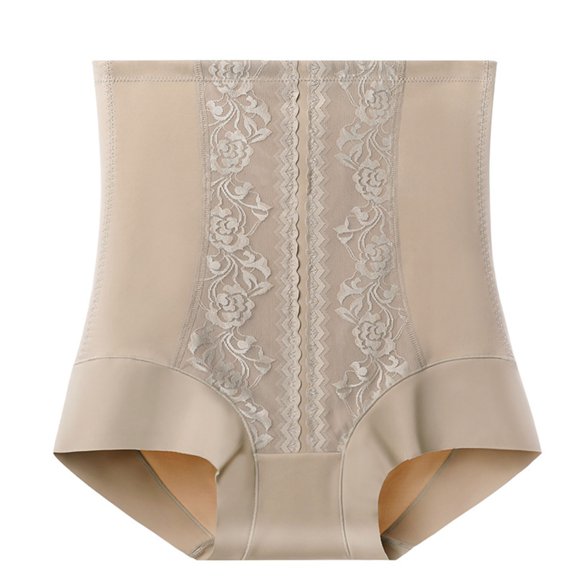 WMTBSRSW Plus Size Shapewear for Women Floral Print Tummy Control Shaping Underwear Seamless High Waisted Shaper Panties Lace Trim Thongs for Ladies