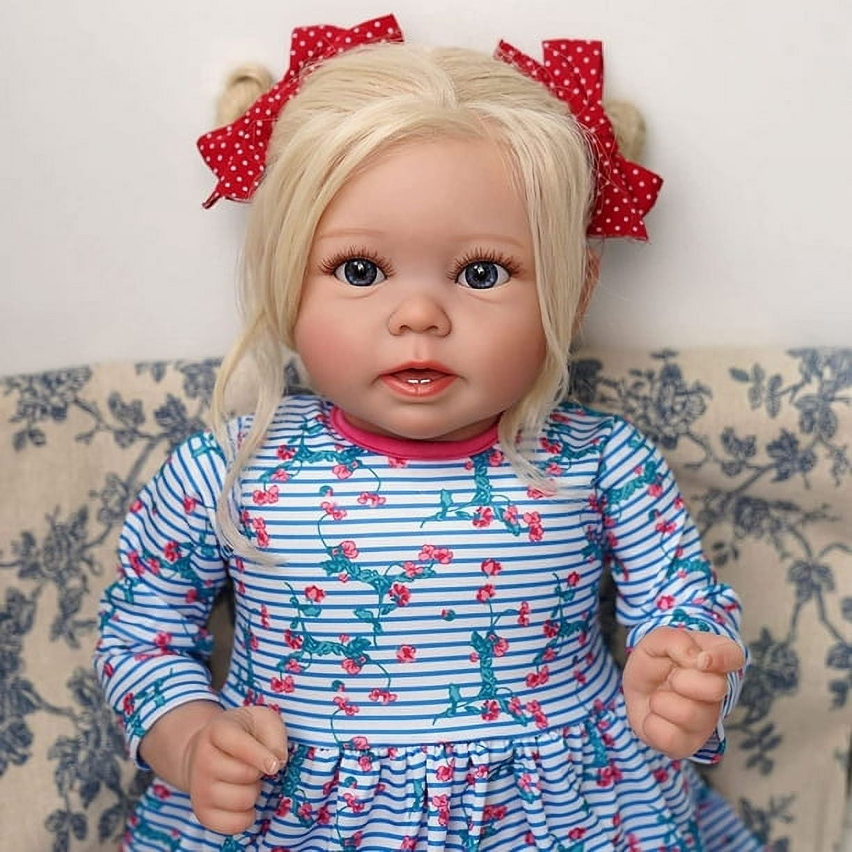 BABESIDE 20" Reborn Dolls Soft Cloth Body Dolls Girl with Gift Box for Kids Age 3+