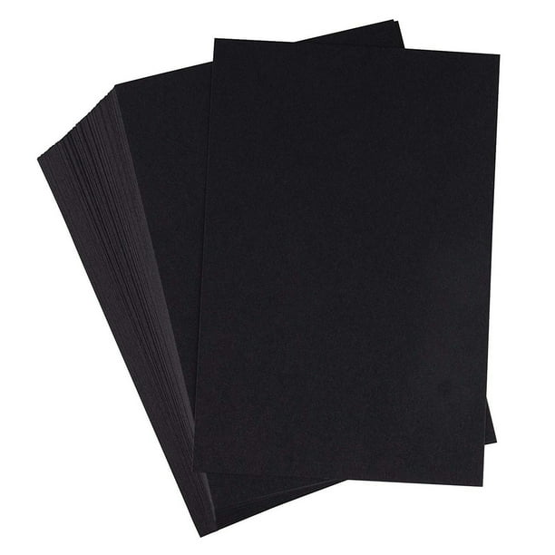 black cardstock 200pack 4x6 heavyweight smooth