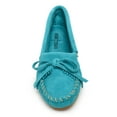 thumbnail image 4 of Minnetonka Womens Kilty Suede Casual Moccasins Green 10.5-11 Medium (B,M), 4 of 4