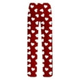 thumbnail image 4 of BLVB Unisex Mens Womens Cute Heart Print Pj Pants Valentine's Day Holiday Lounge Pajamas Bottoms Elastic Waist Sleep Pajama Pants, 4 of 5