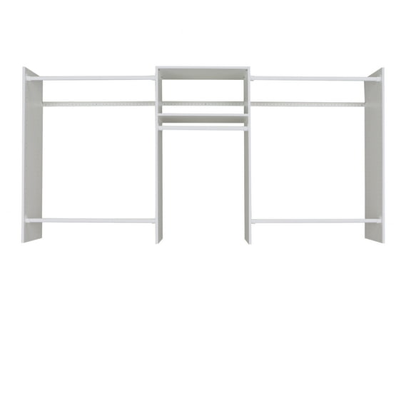 Easy Track 8-ft Hanging Closet Organizer White