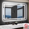 thumbnail image 4 of TOOLKISS  Anti-fog Frameless Dimmable Mirror with Backlit and Front Lighting 55 in. W x 30 in. H, 4 of 5