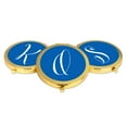 thumbnail image 4 of Koyal Wholesale Gold Compact Mirror Bridesmaid's Wedding Gift, Royal Blue, Monogram Letter O, 1-Pack, 4 of 5