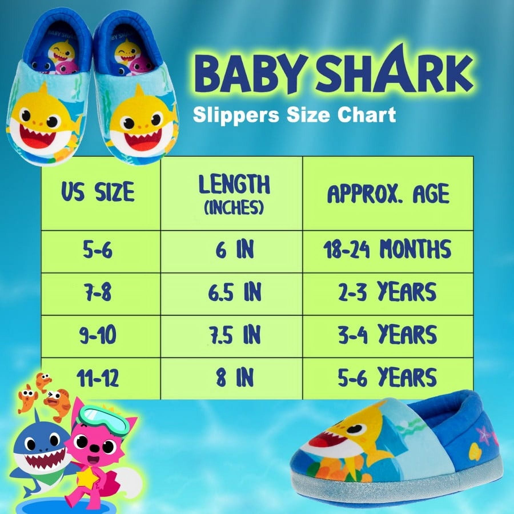 Baby Shark " The Nicest Shark" Toddler Boys' Casual Slippers - Blue, 11-12