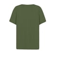 thumbnail image 5 of Fiudx Liquidación de Ofertas Flash Blusa de Manga Corta con Estampado de Moda para Mujer, Camiseta con Cuello En V, Tops Informales con Botones, 5 of 5