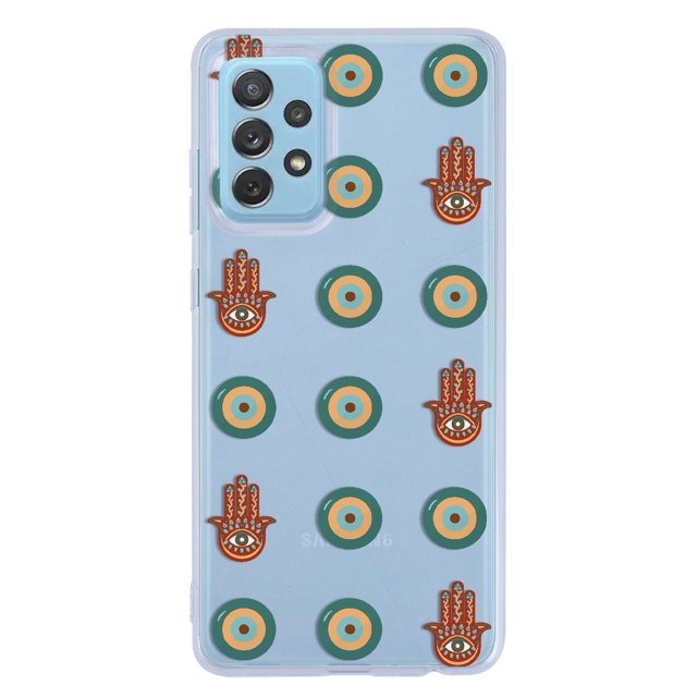 Funda para Galaxy A72 Ojo Turco Patrón, Uso Rudo, InstaCase Protector para Galaxy A72 Antigolpes, Case Ojo Turco Patrón