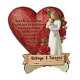 thumbnail image 2 of Japceit Wooden Fathers Day Mothers Day Gifts, Heart Shaped Parent Figurine Desk Decor Warm Ornament For Birthday Home Office Decoration, 2 of 5