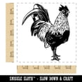 thumbnail image 2 of Handsome Rooster Chicken Square Rubber Stamp Stamping Scrapbooking Crafting - Large 2.75in, 2 of 7