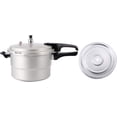 thumbnail image 1 of GHSDFBB Pressure Cooker, Pressure Cooker 5 Litre Aluminum Alloy Outer Lid Induction Base with Self-locking Valve for Soups Rice Legumes Suitable for 4 or 5 People Use, 1 of 7