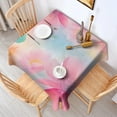 thumbnail image 2 of Pastel Floral Watercolor Pattern Square Tablecloth,Waterproof Square Table Cover,Wipeable Spillproof Washable Table Cover for Home Kitchen Party Decor 60"x60"(152x152cm), 2 of 6