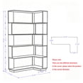 thumbnail image 4 of FFZ 90 cm Corner Bookshelf and 80 cm Bookcase Set of 2 with Free Combination, Dark Brown, 4 of 6