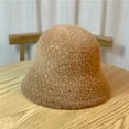 thumbnail image 3 of CoCopeaunts Solid Color Bucket Hat Soft Mink Hair Fisherman Hat for Women Versatil Outdoor Basin Hat for Girl Winter Daily Wear, 3 of 8