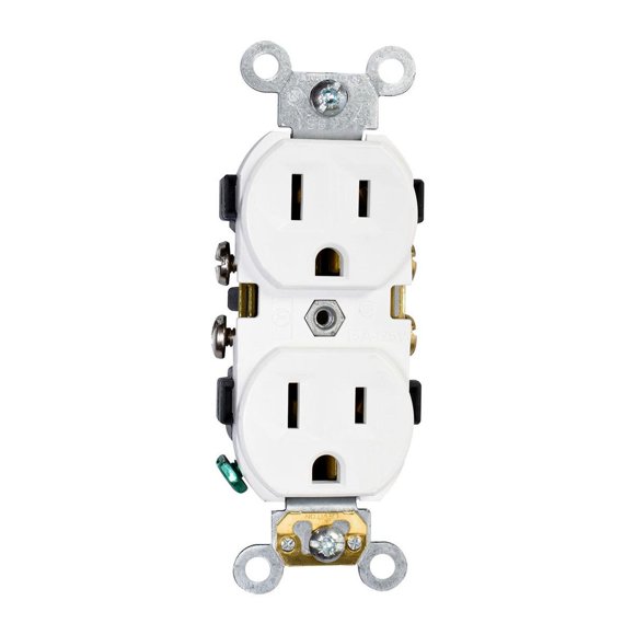 Contacto Dúplex Leviton 125V 15A Blanco