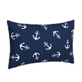 thumbnail image 2 of Balery Nautical Themed Simple Anchors Pillow Covers,Bed Pilowcases,Reversible Plush Throw Pillow Covers End Pillow Encasement,Pillow Case - 20"X30", 2 of 9