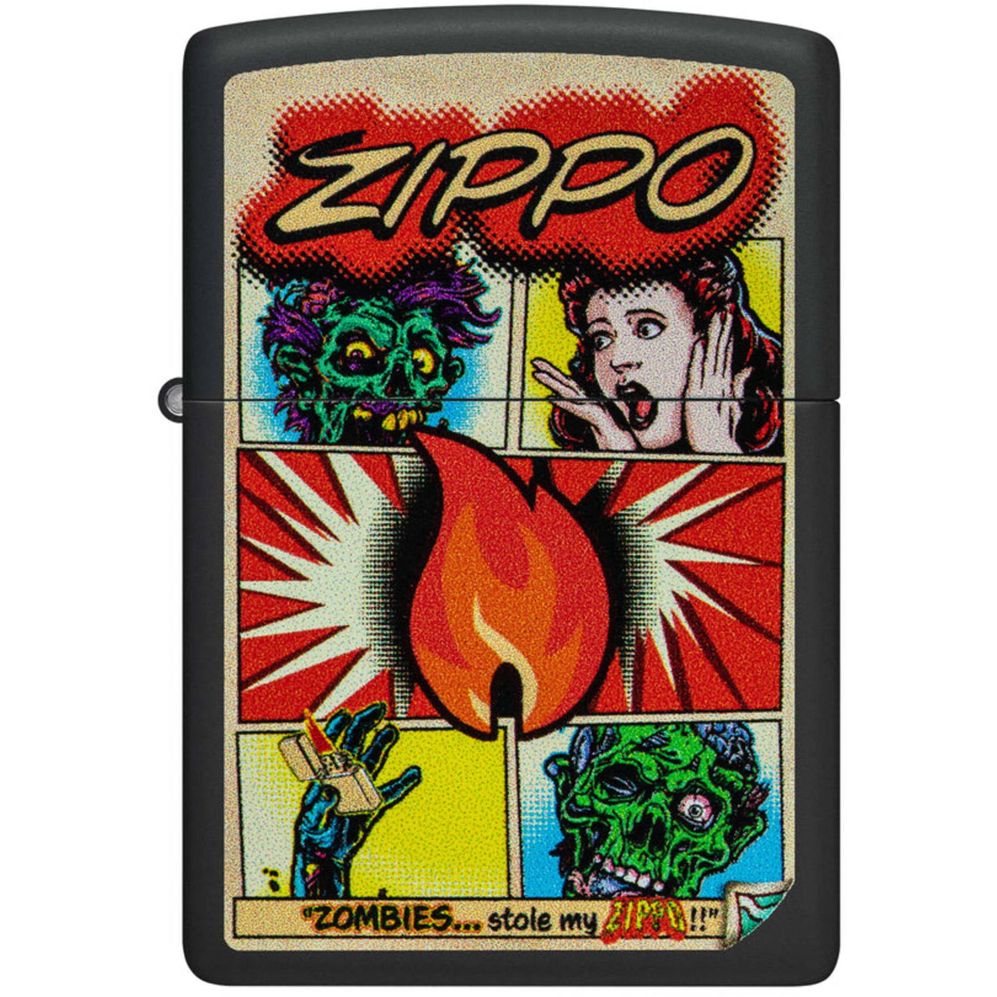 Zippo 46229 Comic Zombies Design Black Matte Windproof Lighter