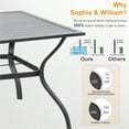 thumbnail image 2 of Sophia & William 5-Piece Outdoor Patio Dining Set Square Metal Table Set with 4 Textilene Chairs for Porch, Yard, Balcony-Brown, 2 of 11