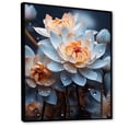 thumbnail image 2 of Designart "Dance Of Beautiful Rainy Lotus I" Lotus Floater Framed Canvas Wall Art, 2 of 5