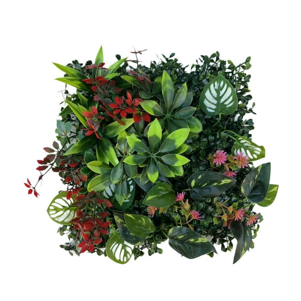 Panel de pared de césped de 12 pulgadas con vegetación artificial, fondo realista, decoración de pared, valla, pantalla de privacidad verde para