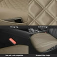 thumbnail image 5 of Autoking Cover Leather Front Car Seat Cover, Anti-Slip and Full Wrap Driver Car Seat Protectors with Storage Pocket, Luxury Bottom Auto Seat Cushion (Beige), 5 of 7