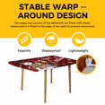 thumbnail image 4 of Red Black Plaid Snowman Christmas Table Cloths for 5 Foot Rectangle Tables, Xmas Snowflake Botanical Patio Waterproof Elastic Fitted Tablecloths, Washable Rectangular Table Cover for Camping, 4 of 8