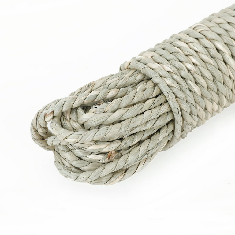 Hyper Tough 50ft Grass Rope, Brown, Biodegradable, 18 lb Working Load Limit  