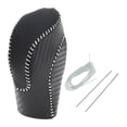 thumbnail image 1 of Cubierta de pomo de cambio de marcha antideslizante Unique Bargains para Subaru Forester 2018-2023, fibra de carbono negra y cuero sintético gris, 1 of 1