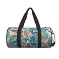 thumbnail image 2 of Gaeub Vintage Floral Butterflies Lightweight Travel Cylinder Bag Gym Tote Bag Sports Training Duffle Bag with Pockets and Straps, 2 of 8