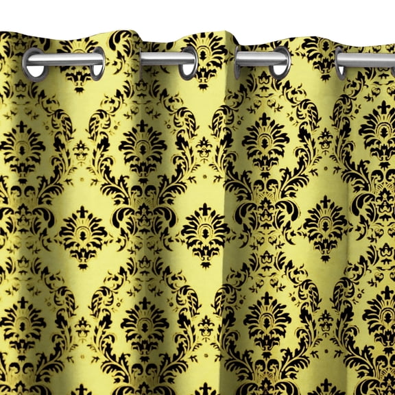 Grommet Blackout Curtain Taffeta Damask 56" Wide Curtain