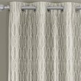 thumbnail image 2 of Pair Voyage Jacquard Thermal Blackout Curtain Panels With Grommets (Set Of 2)&Nbsp;76X108 - Beige, 2 of 5