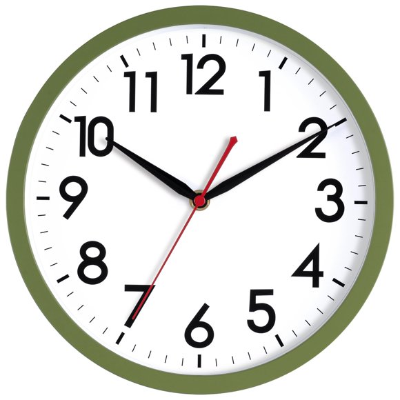 Reloj de pared AKCISOT de 25 cm, silencioso, no hace tictac, funciona con pilas