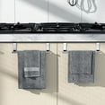 thumbnail image 7 of 36.5cm Stainless Steel Over Door Towel Rack Bar Holders for Universal Fit on Over Cabinet Cupboard Doors 2 Pack, 7 of 7