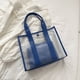thumbnail image 5 of Bolso de mano para mujer, grande, transparente, para axilas, informal, de PVC, transparente (azul), 5 of 6