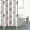 thumbnail image 4 of White Princess Castle Pattern Shower Curtain 84"x72" ,Bathroom Decorative Shower Curtains Set with 12 Hooks,Modern Waterproof Washable Shower Curtain, 4 of 6