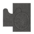 thumbnail image 1 of Juego de alfombras de baño TREETONE, felpilla, 3 unidades, color carbón, 1 of 7